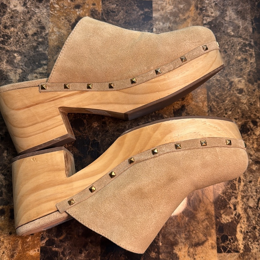 Steve Madden 11 Brooklyn-1 Leather Studded Clogs mules - Picture 9 of 12